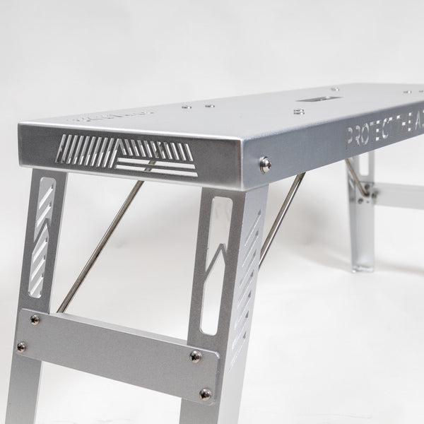 side profile of stratus Barry Bench Seat showing detail and riveting.