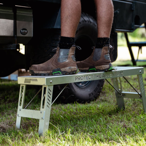 Sturdy Barry Bench seat is strong enough to be used as to take care of any job around the campsite